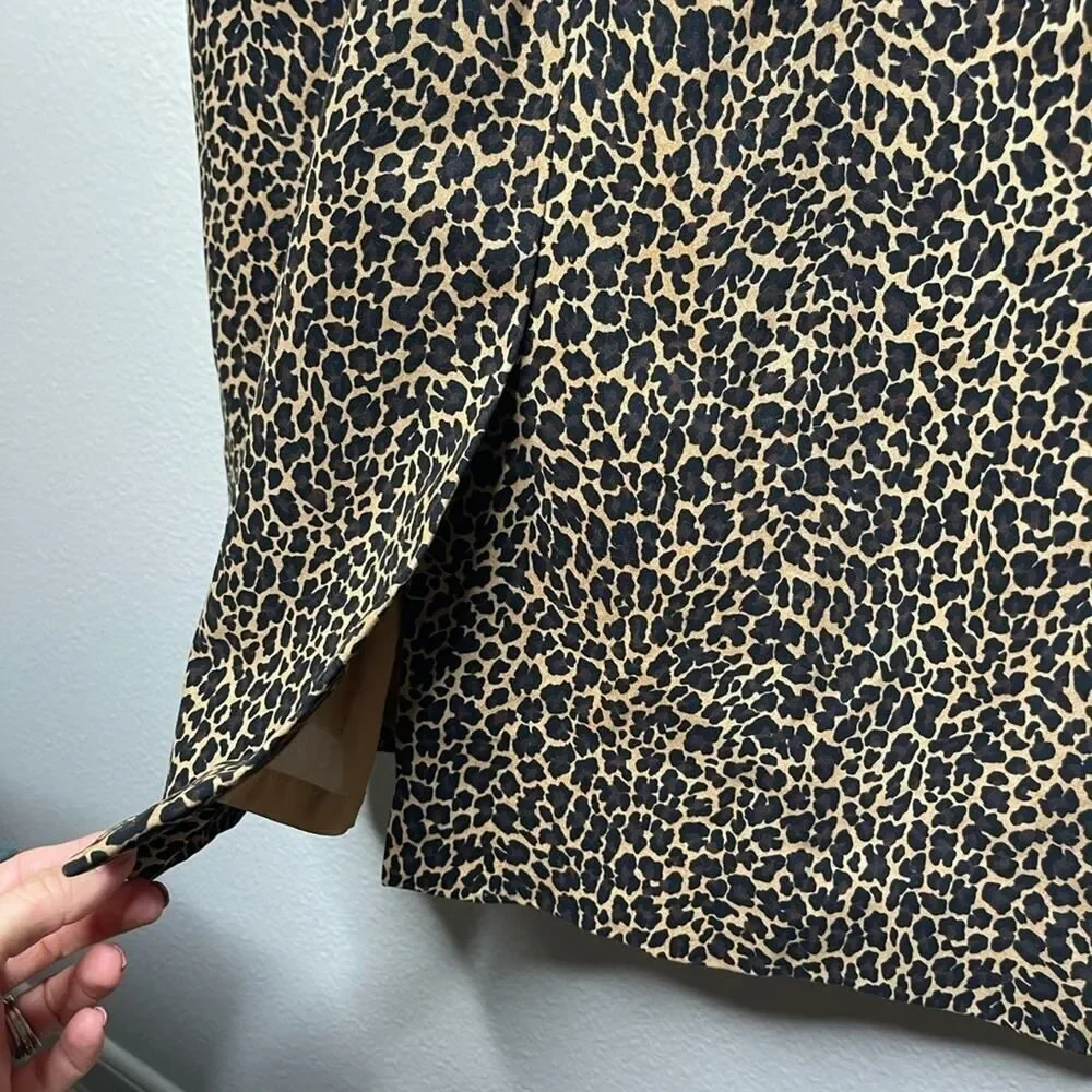 J. Crew Leopard Sleeveless Midi Dress
